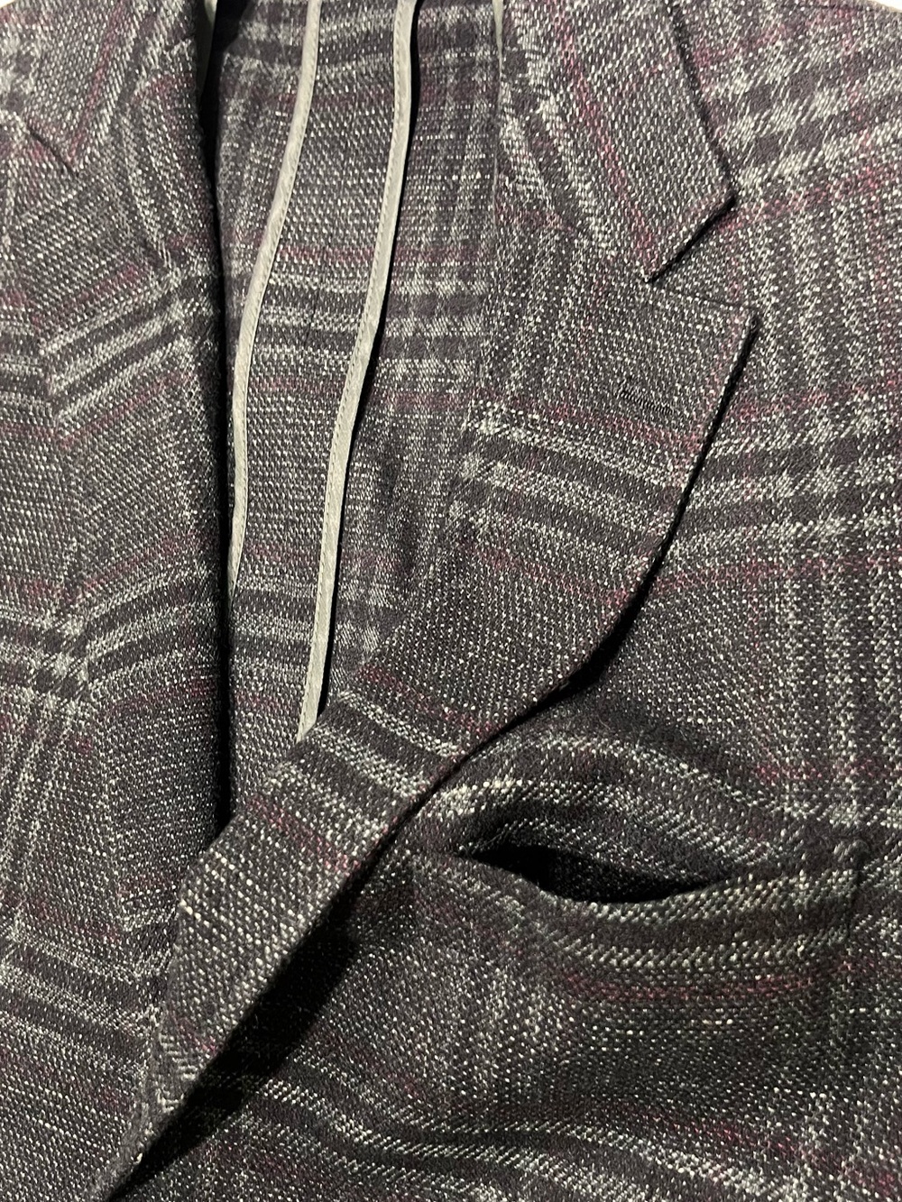 Paul Betenly Layton Sport Coat Men's Charcoal Jade Green Windowpane Blazer 42R - Picture 7 of 15